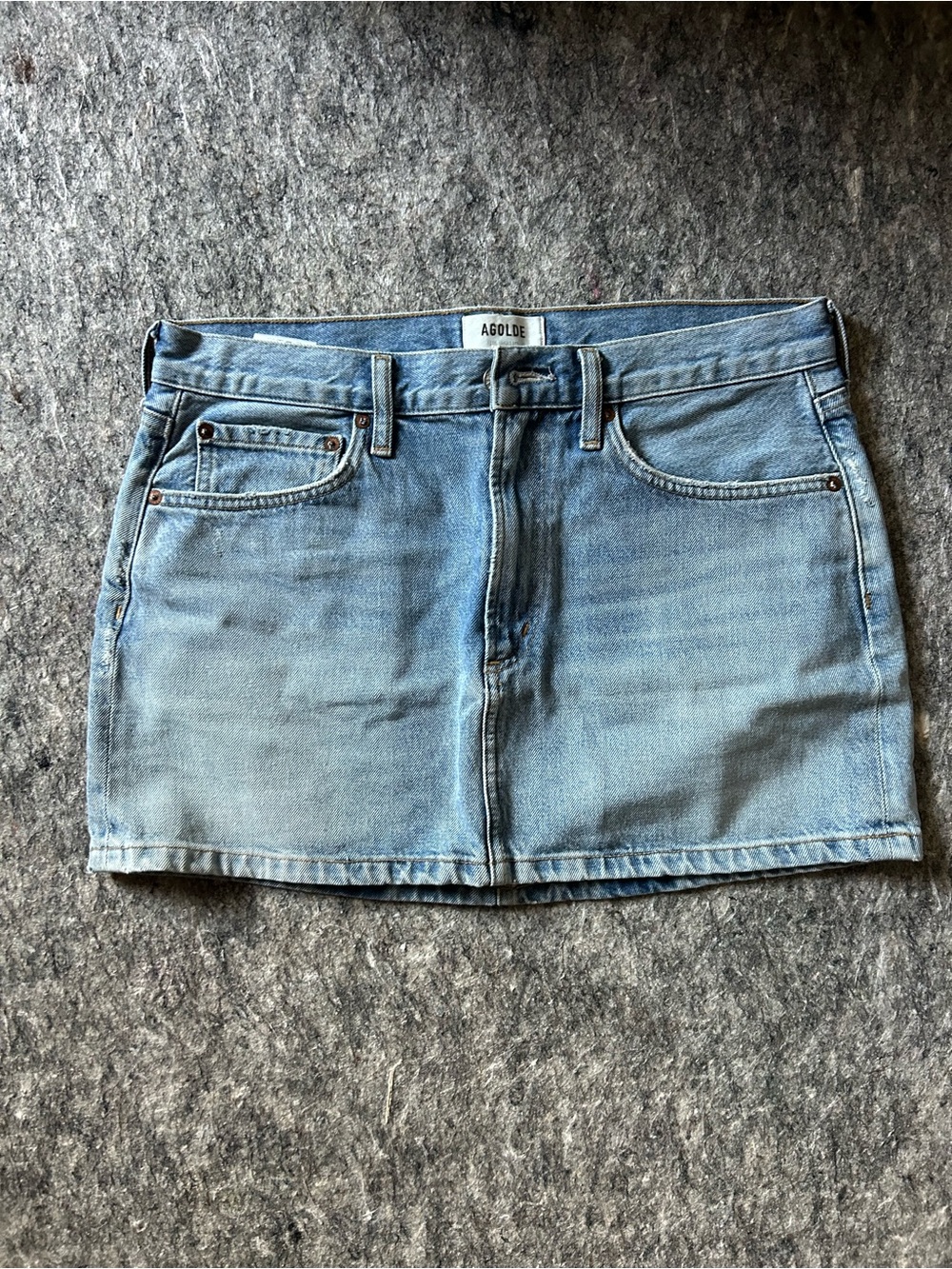 Agolde denim mini skirt size 28